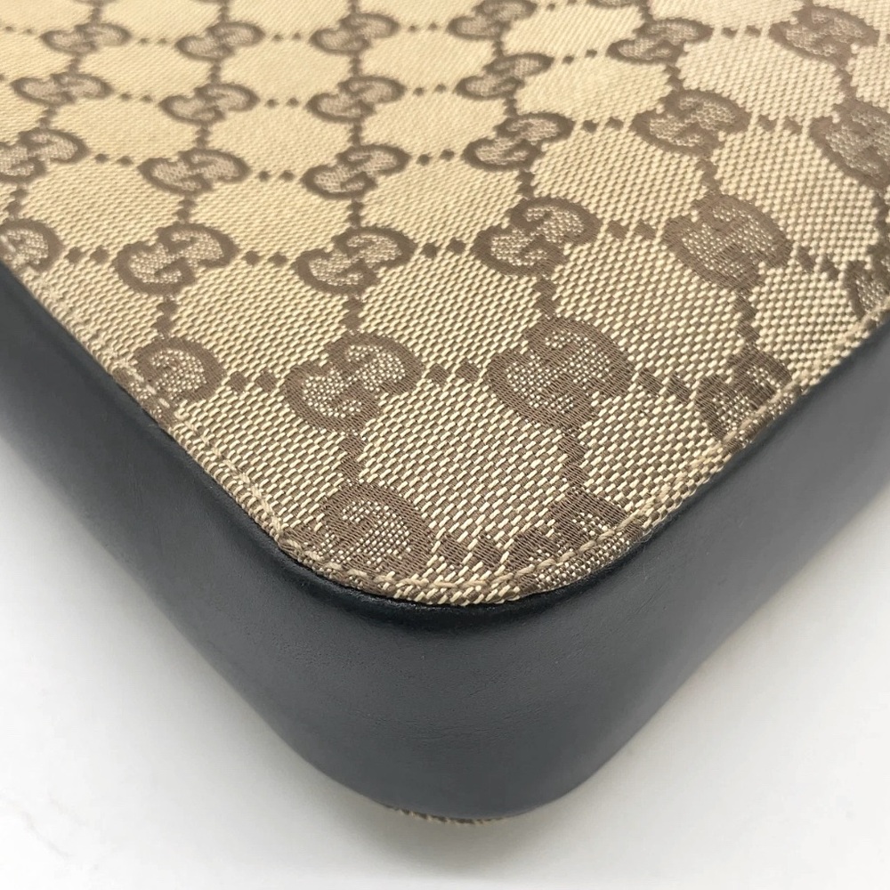Gucci shoulder bag Tan and Black Monogram Tote - Picture 11 of 15